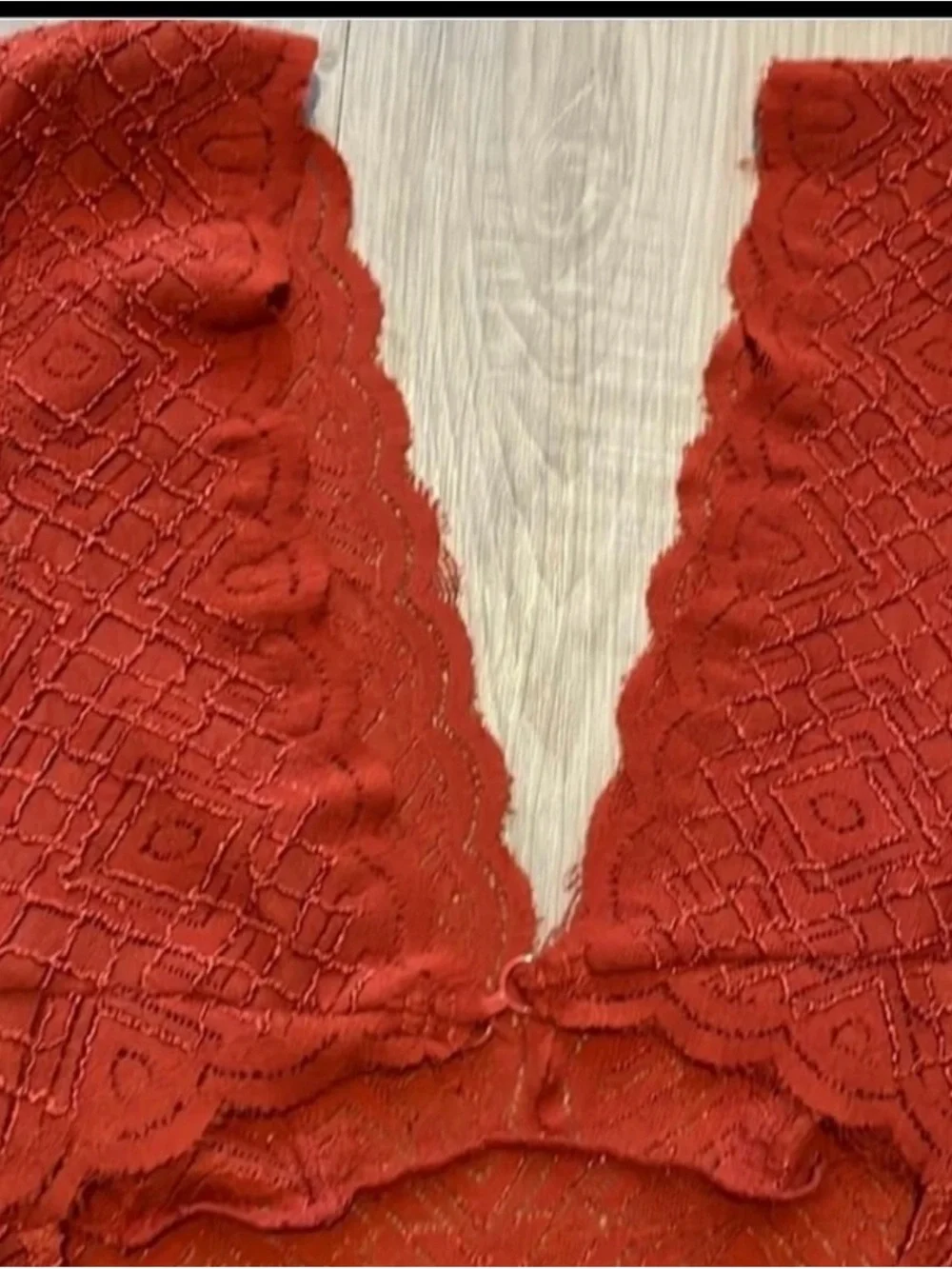 Free People Women’s Deep V Copper Lace Bodysuit Size XS